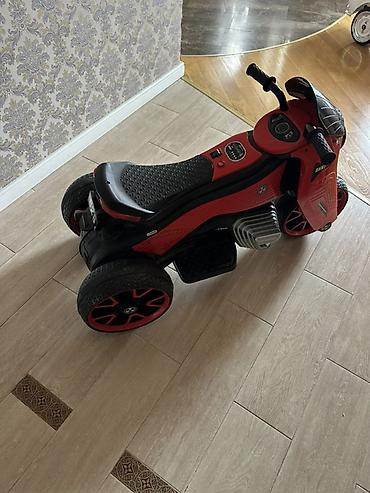 Uşaq üçün elektrik maşınları: Uşaq üçün elektrikli üçtəkər motosiklet (qırmızı) - Dizayn: idman — 5