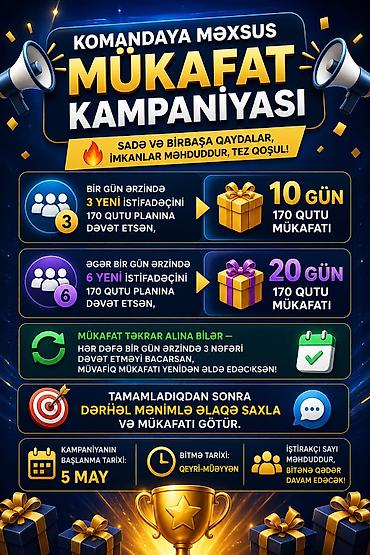 Реклама, печать: Anyunboxing.com platformasında komanda üçün “Mükafat Kampaniyası” — 2