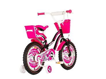 waikiki za devojcice: Bicikl Visitor Heart 16" – crno/roze za decu 105–125 cm Šifra — 5