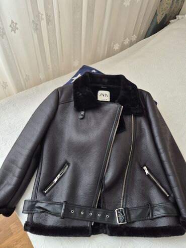 Пиджаки: Мужская куртка, Кожаная, Зимняя, Zara, XS (EU 34)
