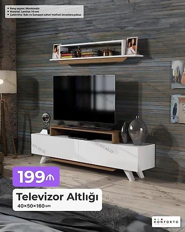 Ev və bağ: Televizor altlığı və üst rəf dəsti - Ölçü: 40×50×160 sm - Material — 1
