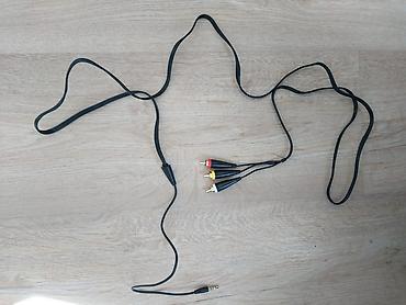 iphone cable: Samsung RCA (колокольчики) - mini Jack 3,5 mm оригинальный аудиокабель — 3