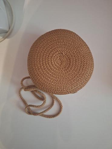 Təbii rəngli dairəvi toxunma çiyin çantası - Material: toxunma lalafo.az -da Təbii rəngli dairəvi toxunma çiyin çantası - Material: toxunma