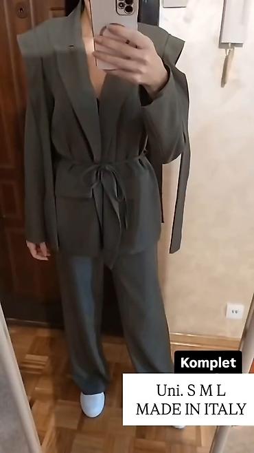Ženski komplet – sako i pantalone, Made in Italy. Univerzalan, za S M