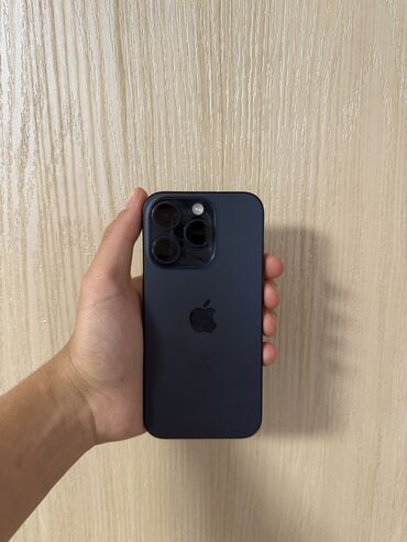поко х5 про цена бишкек: IPhone 15 Pro, Колдонулган, 256 ГБ, Көк, Куту, 90 %