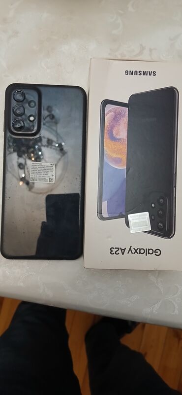 Samsung: Samsung Galaxy A23, 128 GB, rəng - Qara, Barmaq izi, Face ID