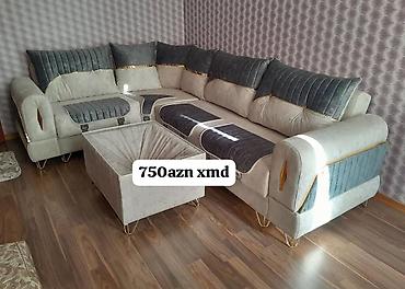 угловой диван в баку: Künc divan dəsti - L‑şəkilli geniş künc divan və kvadrat — 1