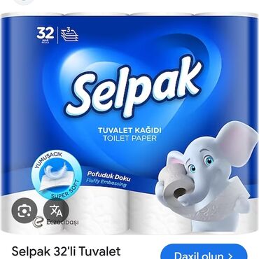 giper topdan satis: Selpak 32li topdan 3packasi 45azn 4lu 12packasi 30azn 8li 6packasi