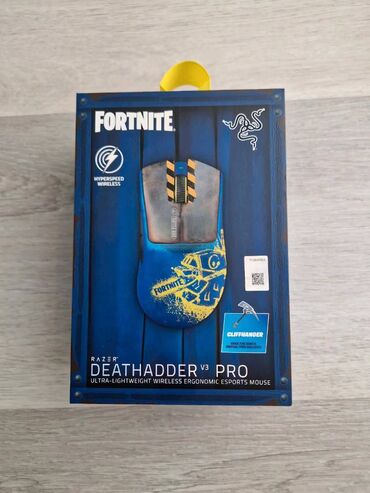 Kompüter və noutbuk aksesuarları: Razer DeathAdder V3 Pro Fortnite Edition gaming mouse. Originaldır