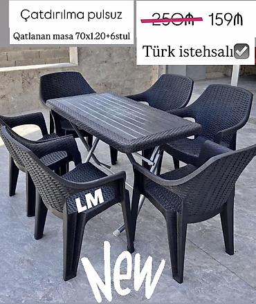 stullarin uzlenmesi: Türk istehsalı qatlanan masa və stul dəsti - Masa: qatlanan — 2