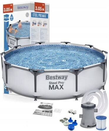 большая ваза для пальмы: Каркасный бассейн Steel Pro Max Bestway 305 х 76 (305x76) см, круглый