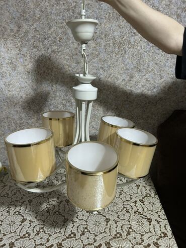 lustr qiymətləri: Çılçıraq, 5 lampa, Metal