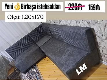 mətbəx divani: Künc divanı – birbaşa istehsaldan. - Ölçü: 1.20 x 1.70 m - Rəng: tünd — 1