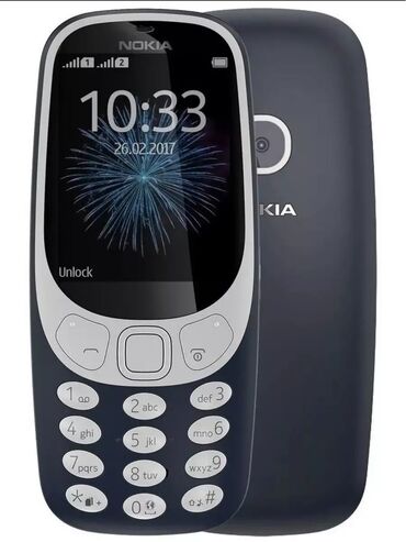 Модемы и сетевое оборудование: Nokia 3310, Новый, < 2 ГБ, цвет - Синий, 2 SIM