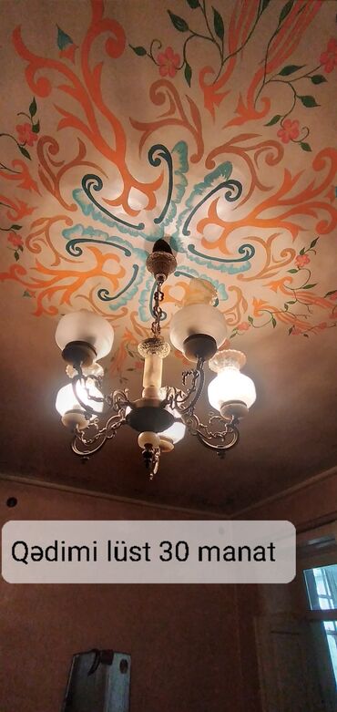 metbex ucun cilciraqlar: Çılçıraq, 5 lampa, Metal
