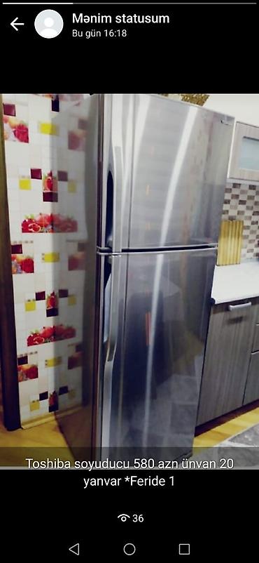 toshiba servis: Yeni 3 qapılı Toshiba Soyuducu Satılır, rəng - Boz — 2