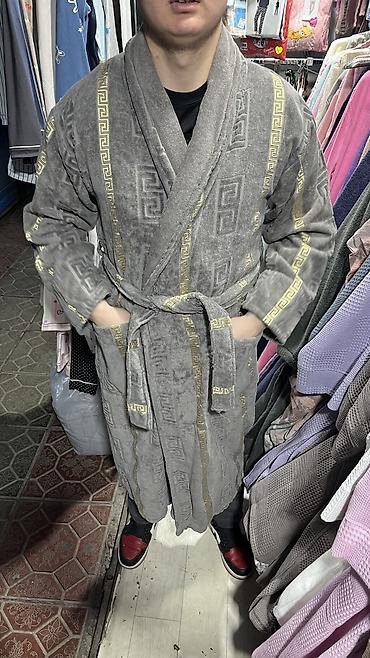 Домашние костюмы: Мужской банный халат ✨ 💯 хлопок | M L XL 2XL 3XL 4XL 0-2500 сом — 2