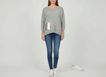szmaragdowy sweter: Sweter damski, rozmiar XS