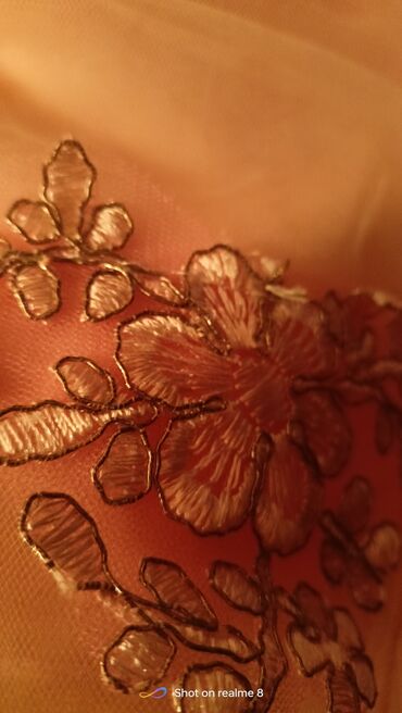 Donlar: 5-7 yaş uşaq üçün zərif ziyafət donu - Rəng: Açıq çəhrayı/şaftalı — 7