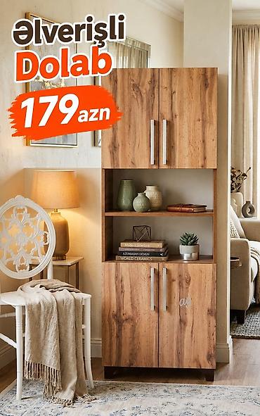 Əlverişli Dolab – 179 AZN - Material: Taxta teksturalı laminat səth lalafo.az -da Əlverişli Dolab – 179 AZN - Material: Taxta teksturalı laminat səth