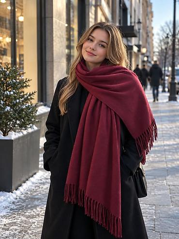 накидка: Шарф Siren Accessories — тёплый и мягкий аксессуар из натурального — 5