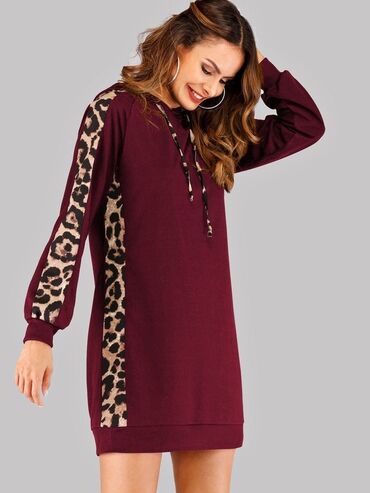 bordo torbe: 3XL (EU 46), color - Burgundy, Oversize, Long sleeves