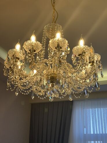 bağ üçün işıqlar: Çılçıraq, 8 lampa, Xrustal