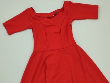 sukienki czerwona elegancka: Sukienka, XS, stan - Bardzo dobry