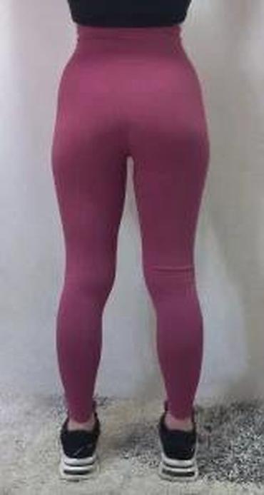 Helanke, biciklistički šortsevi: Ženske sportske helanke – visoki struk, bešavne - Boja: ciklama/roze — 27