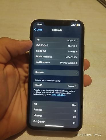 6s iphone: IPhone X, Ağ, Simsiz şarj — 7