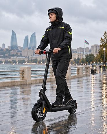 kişi üçün olimpiyka: Kuryerlər üçün yağışdan və küləkdən qoruyan dəst Skuter, motosiklet — 1