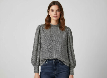 sukienka z kołnierzykiem h m: H&M, Bluzka damska, rozmiar L
