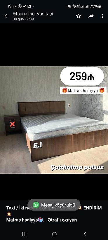 taxt dosəyi: *Taxt / İki nəfərlik Çarpayı 259Azn 💥 ENDİRİM💥* *Matras hədiyyə🎁* — 5