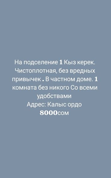 новый особняк киргизия 1: 20 м², С мебелью