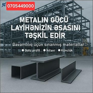 Metal məhsulları: Müxtəlif ölçülü kvadrat metal profillər. Bu profillər tikinti və — 9