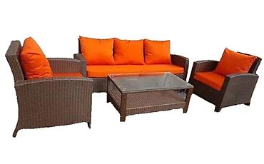 armut koltuk: №: 965 Məhsulun adı: Bağ üçün mebel dəsti Zili Rattan Mars, qəhvəyi — 1