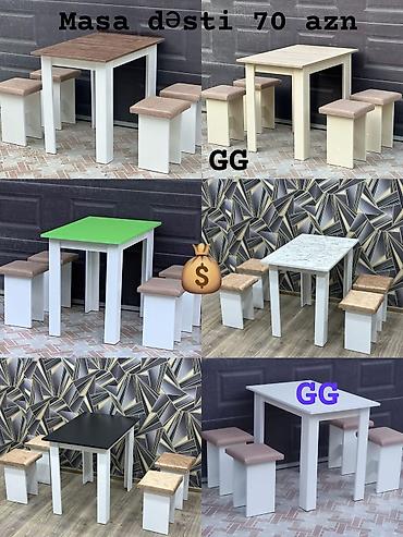 işlənmiş stol və stul: Masa desti rəng seçimi var — 1