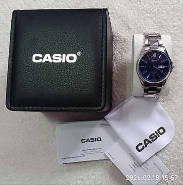CASIO мужские наручные часы с классическим дизайном, оригинал, с