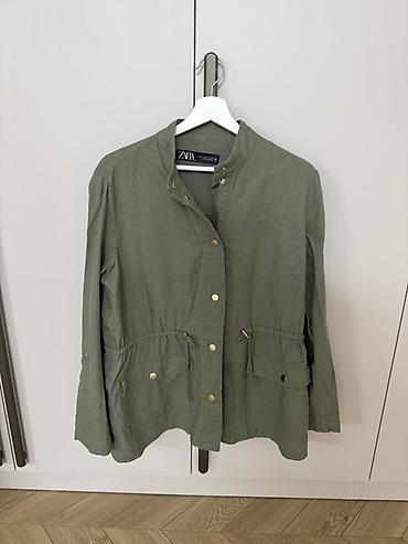 парки куртки: Куртка ZARA, цвет хаки — 1
