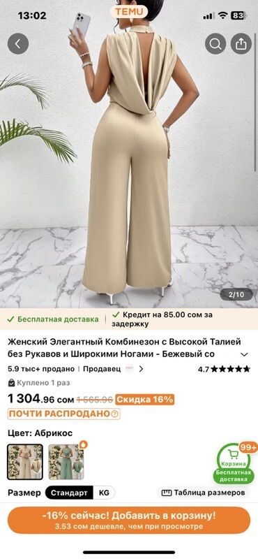 Аялдардын тоо лыжа кийимдери: Женский элегантный комбинезон с высокой талией и широкими штанинами