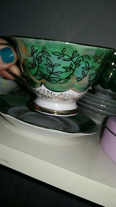 çay servis: Çay dəsti, rəng - Yaşıl — 2
