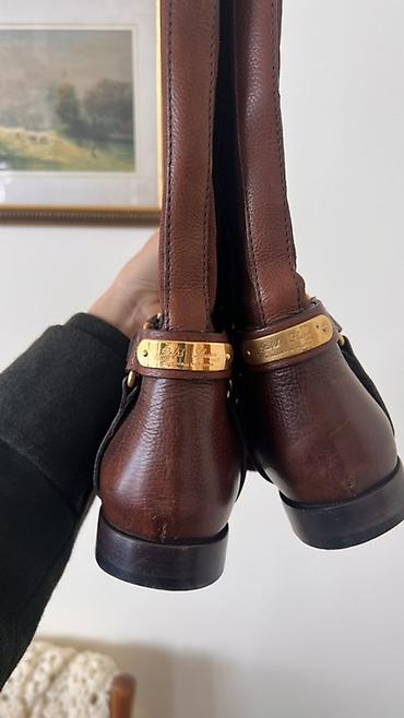 boot: Высокие женские кожаные сапоги Ralph Lauren оригинал в стиле жокейских — 2