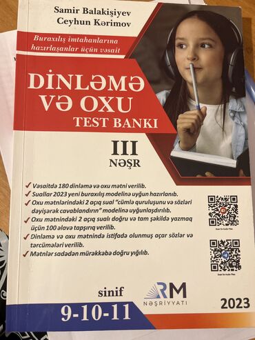 9 cu sinif ingilis dili testleri pdf: Dinleme ve oxu kitabi Kecen il alinib istifade olunmayib deye satilir