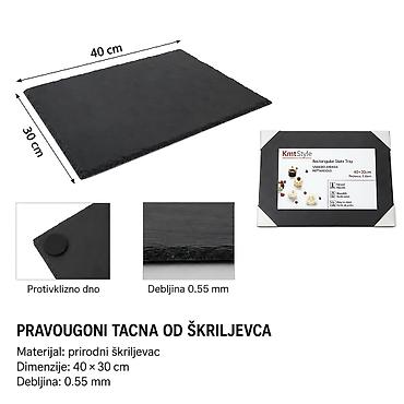 Pravougaoni podmetač od škriljca 2407354-A - Brend: Kmt style -