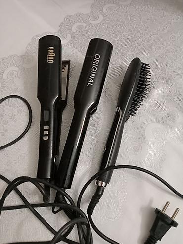 braun ütü: Saç düzləndirici və elektrikli daraq dəsti 3nude bir yerde 35m - — 1