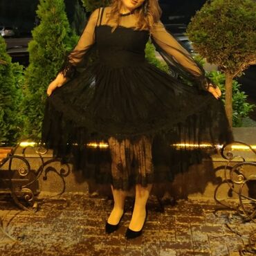 платья черный: Кече көйнөгү, Узун модель, Жеңдери менен