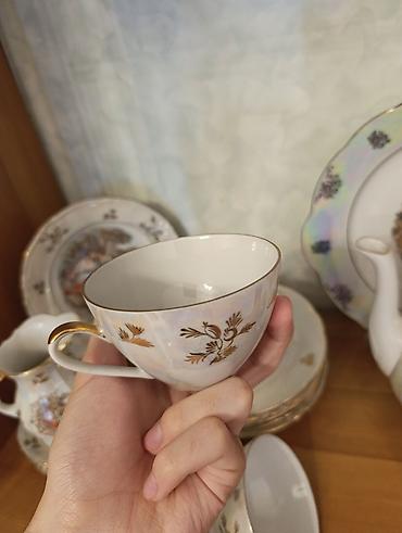 kahla: Çay dəsti, rəng - Ağ, Farfor — 3