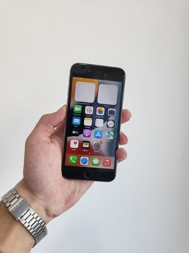 ayfon telefon: IPhone 6s, 64 ГБ, Серебристый, Отпечаток пальца