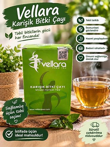 Чай, кофе, напитки: Vellara Qarışıq Bitki Çayı – hər fincanda təbii bitkilərin gücü! — 1