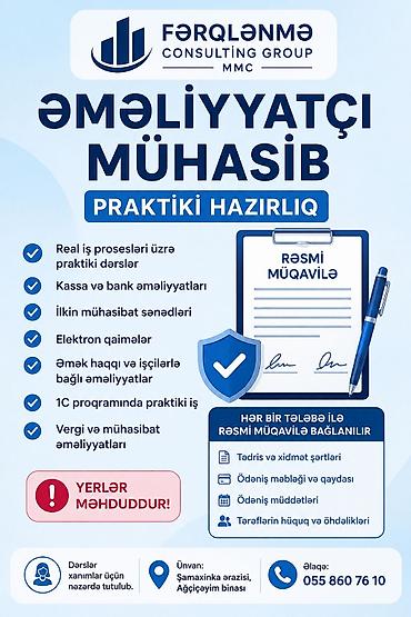 mühasib: 📌 ƏMƏLİYYATÇI MÜHASİB – PRAKTİKİ HAZIRLIQ “FƏRQLƏNMƏ CONSULTİNG — 1